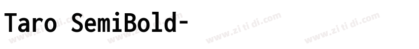 Taro SemiBold字体转换